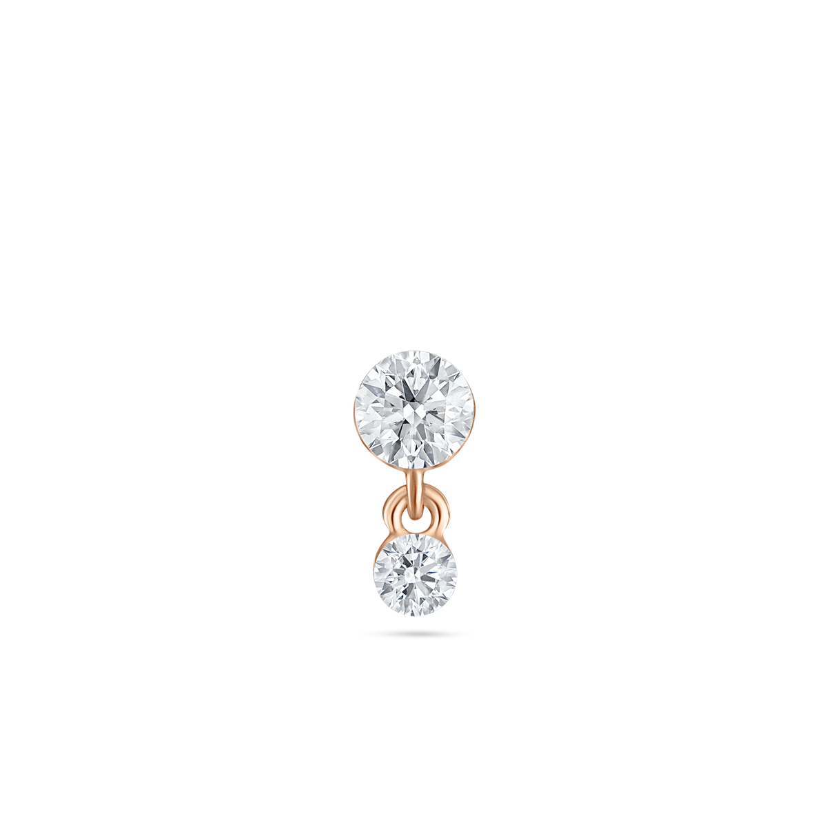 Invisible Set Diamond Dangle Stud Earring