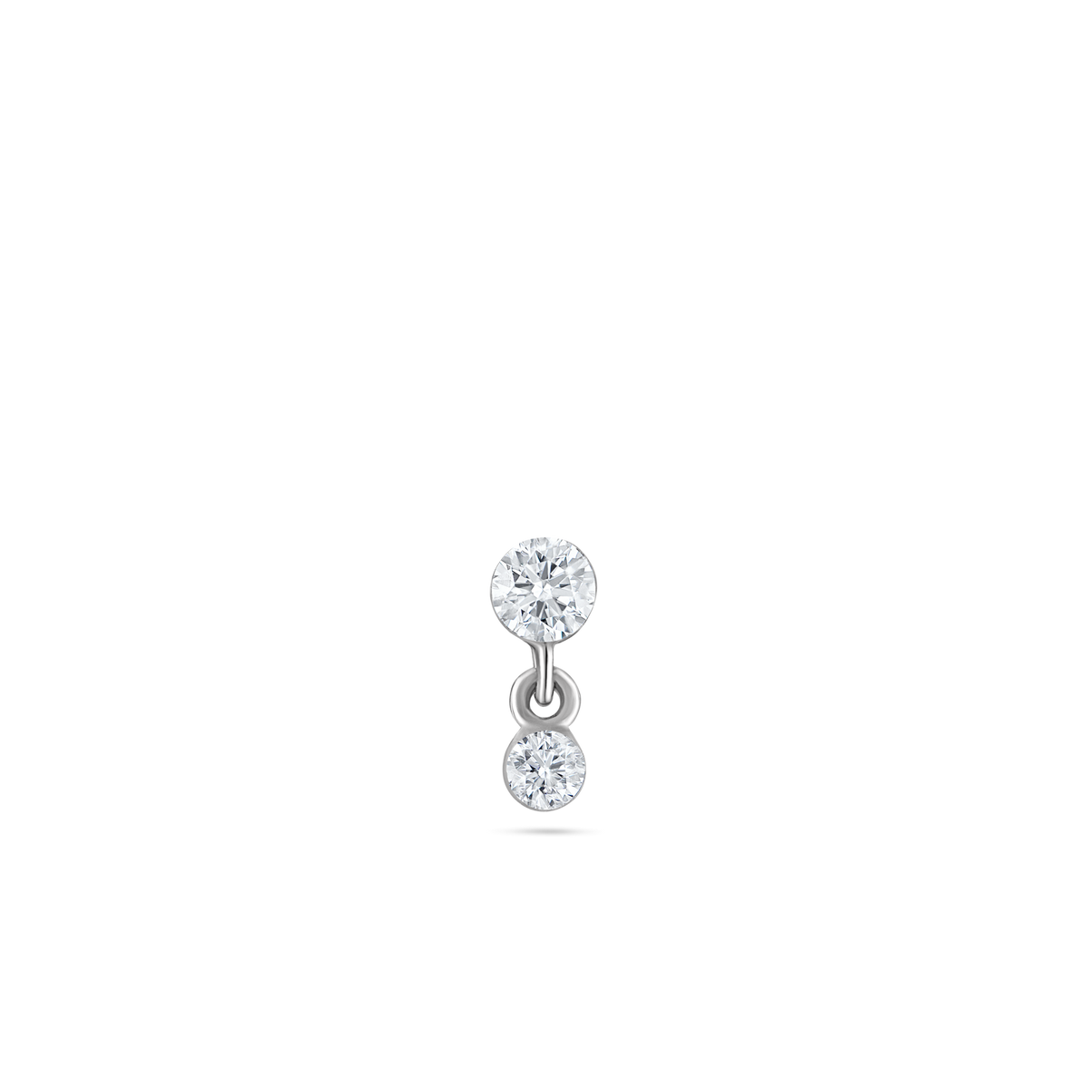 Invisible Set Diamond Dangle Stud Earring