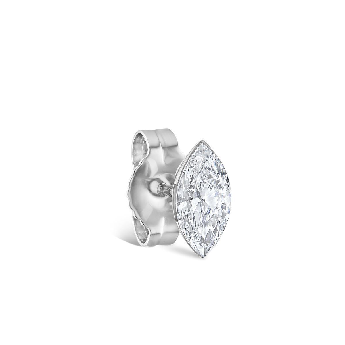 Invisible Set Diamond Marquise Stud Earring