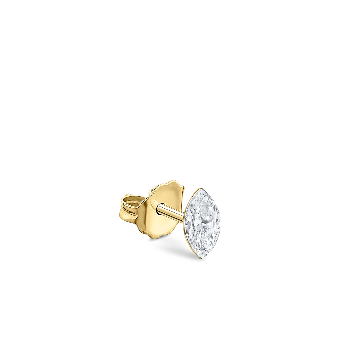 Invisible Set Diamond Marquise Stud Earring
