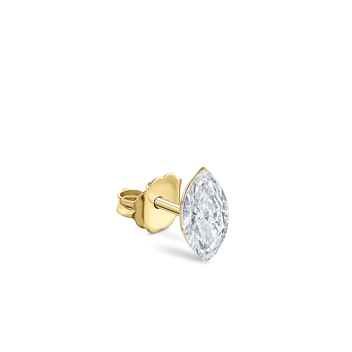 Invisible Set Diamond Marquise Stud Earring