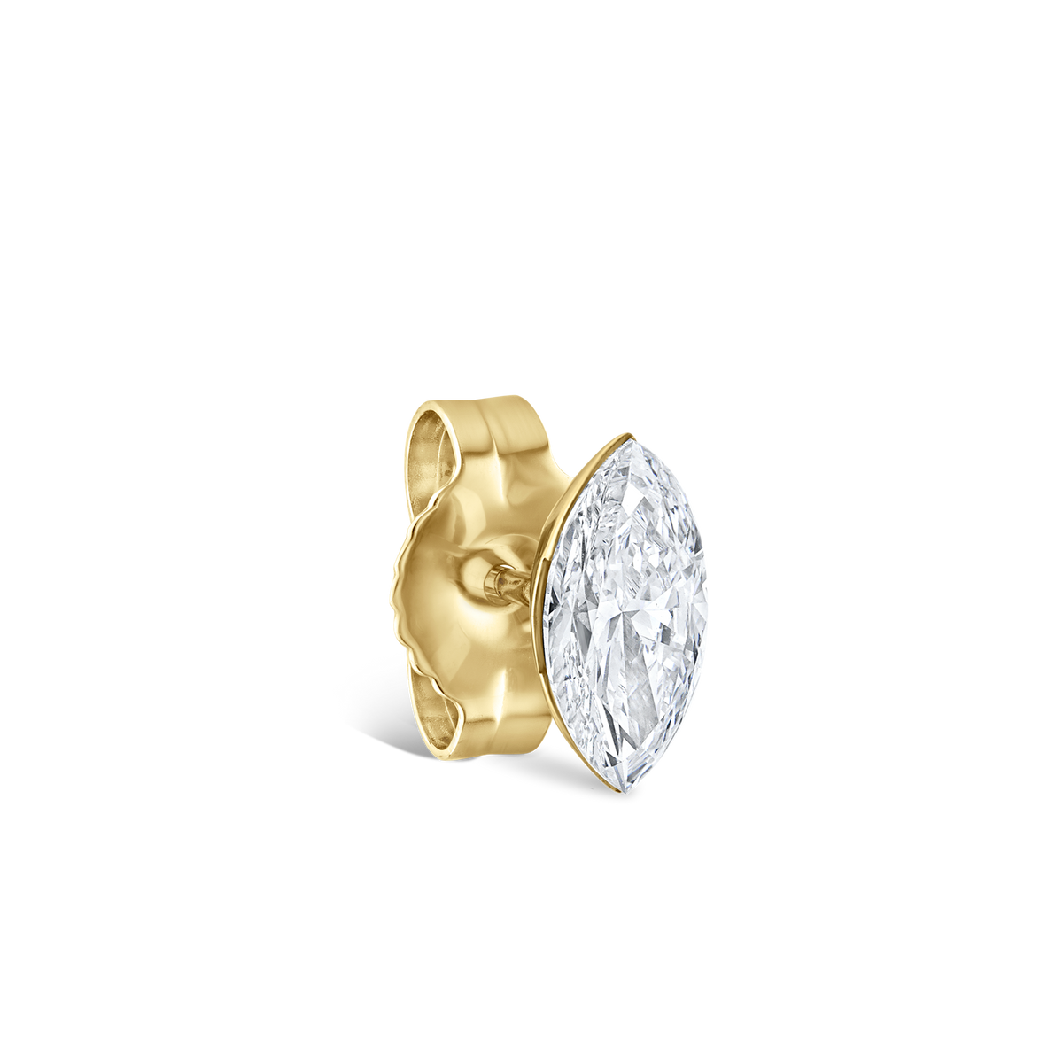 Invisible Set Diamond Marquise Stud Earring