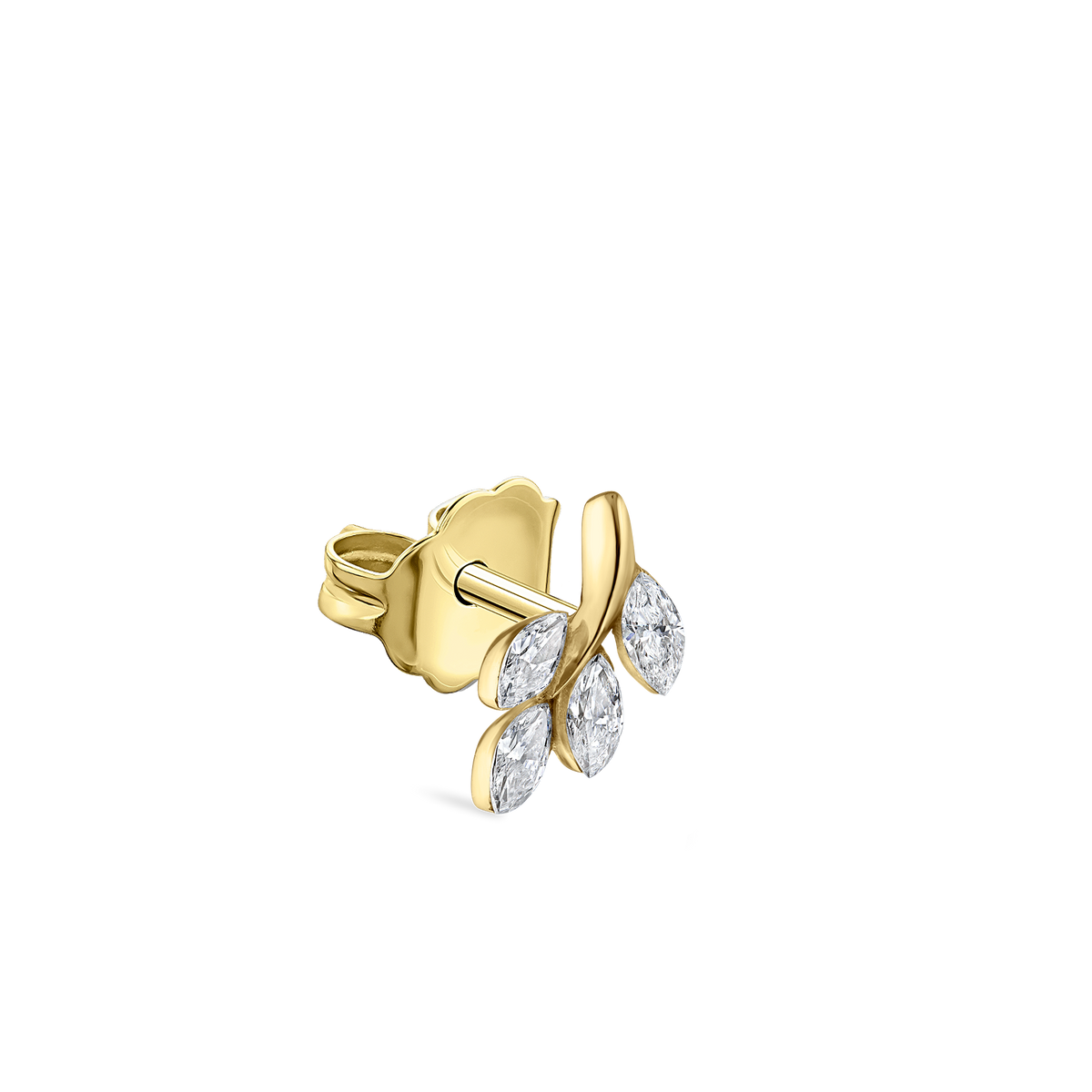 Diamond Vine Stud Earring