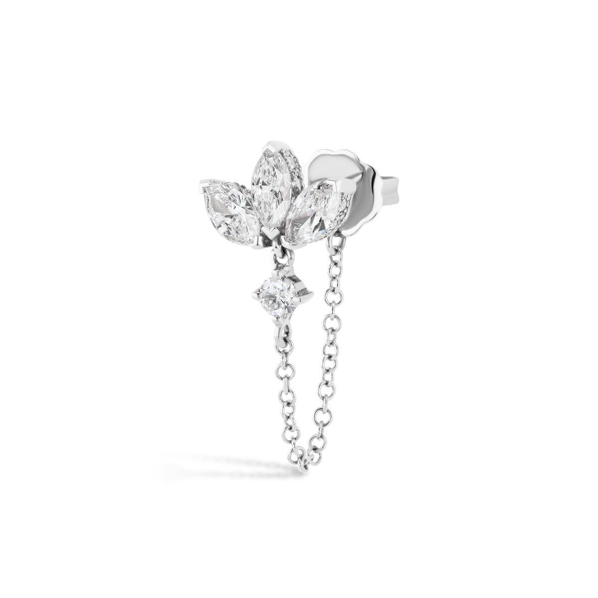 Diamond Lotus Dangle Chain Wrap