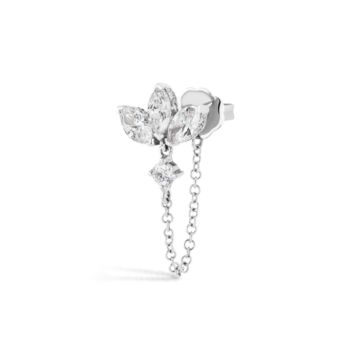 Diamond Lotus Dangle Chain Wrap