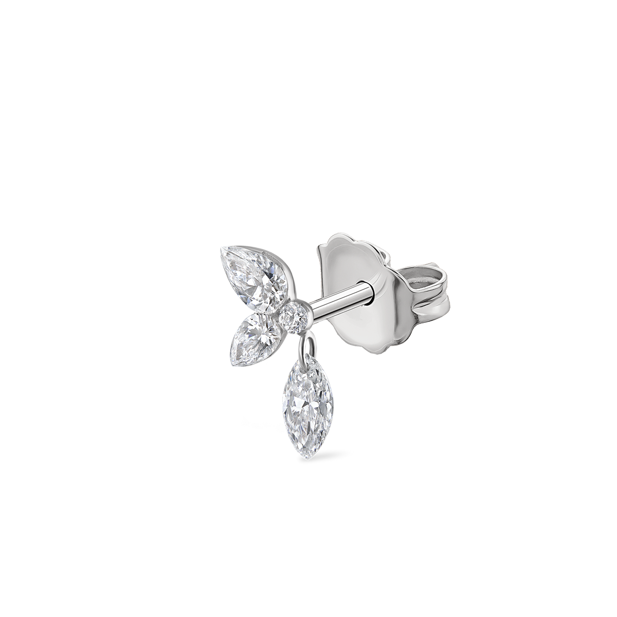 Marquise Pear Diamond Echo Stud Earring