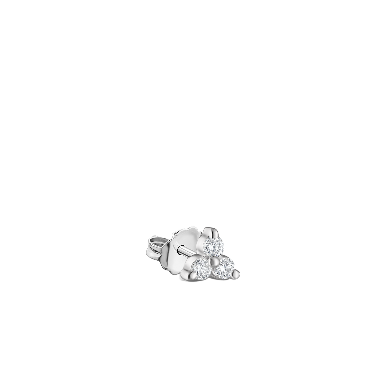 Diamond Trinity Stud Earring