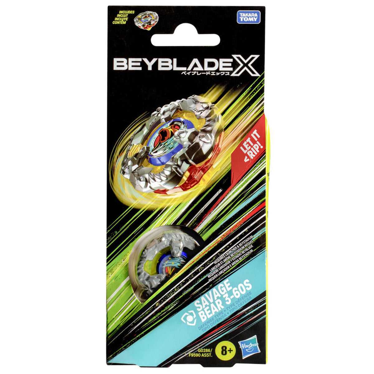 HASBRO Savage Bear 3-60S Beyblade X Booster