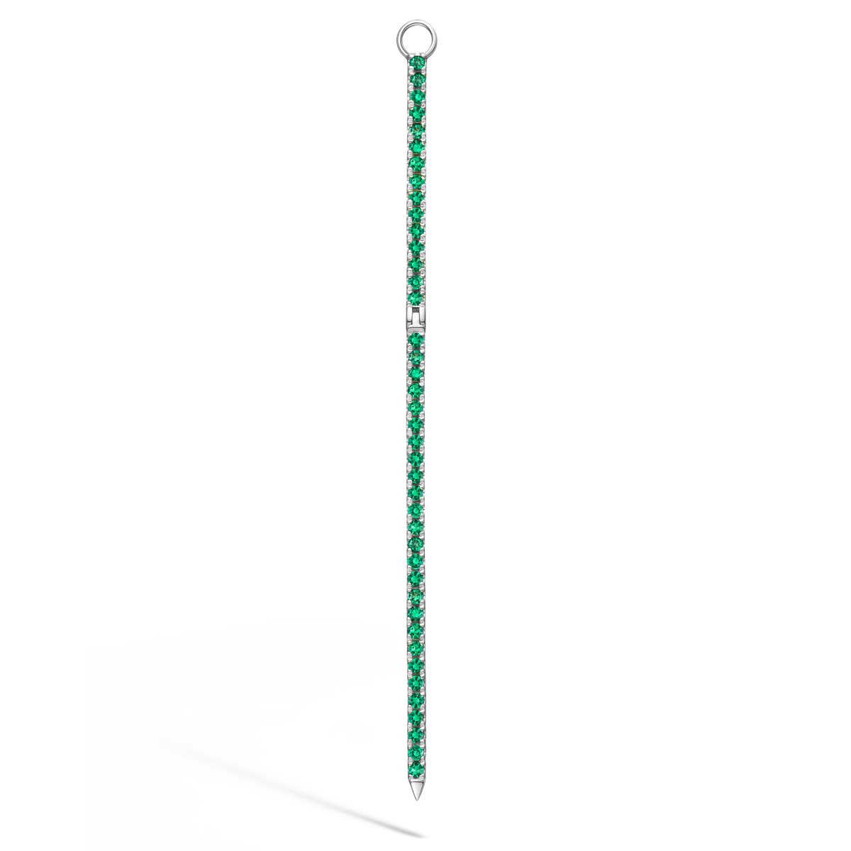 Diamond and Emerald Eternity Bar Charm