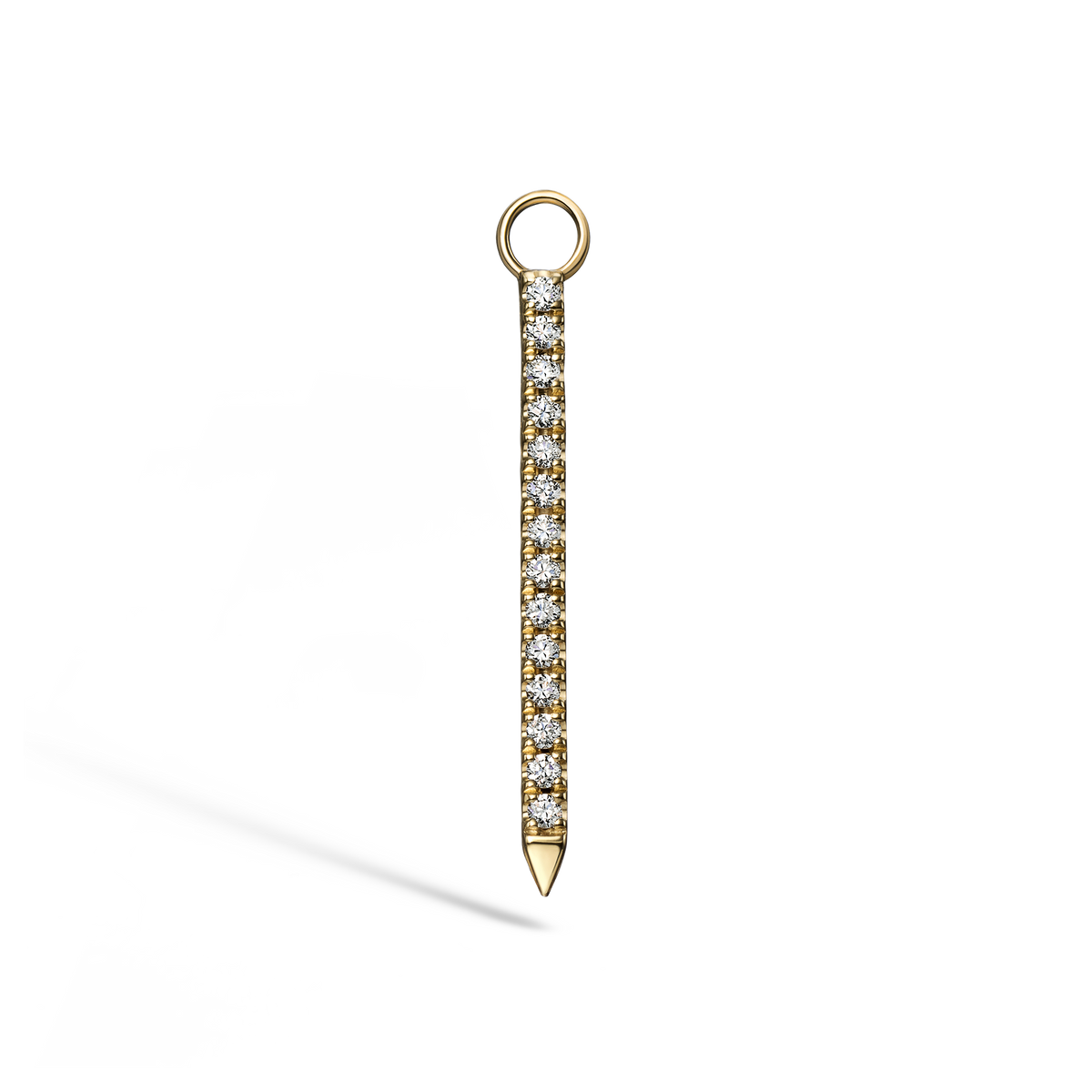 Diamond and Emerald Eternity Bar Charm