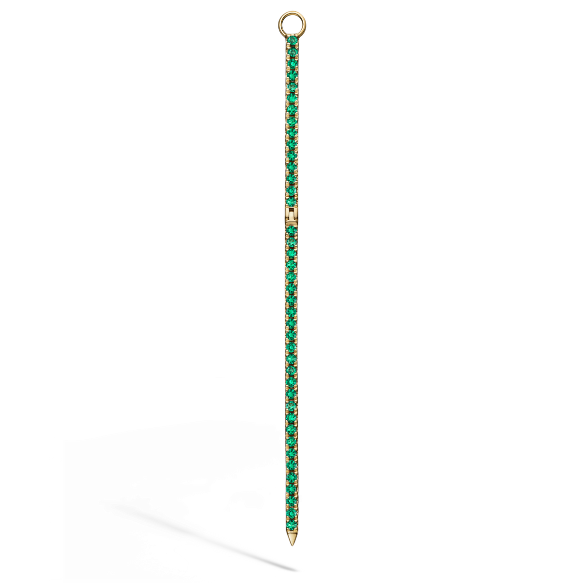 Diamond and Emerald Eternity Bar Charm