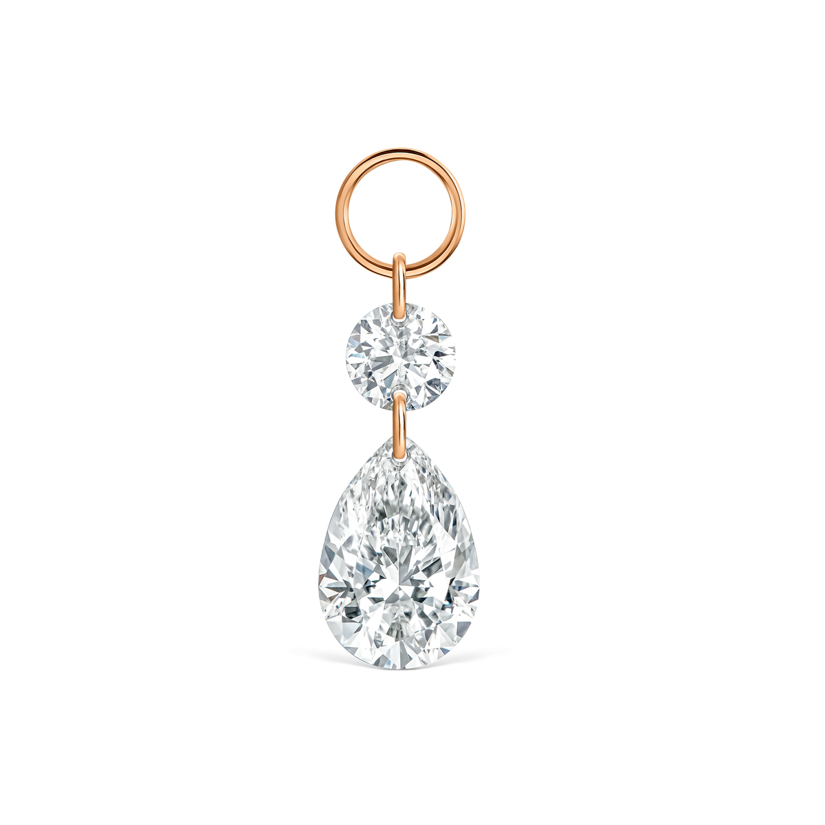 Floating Double Diamond Charm