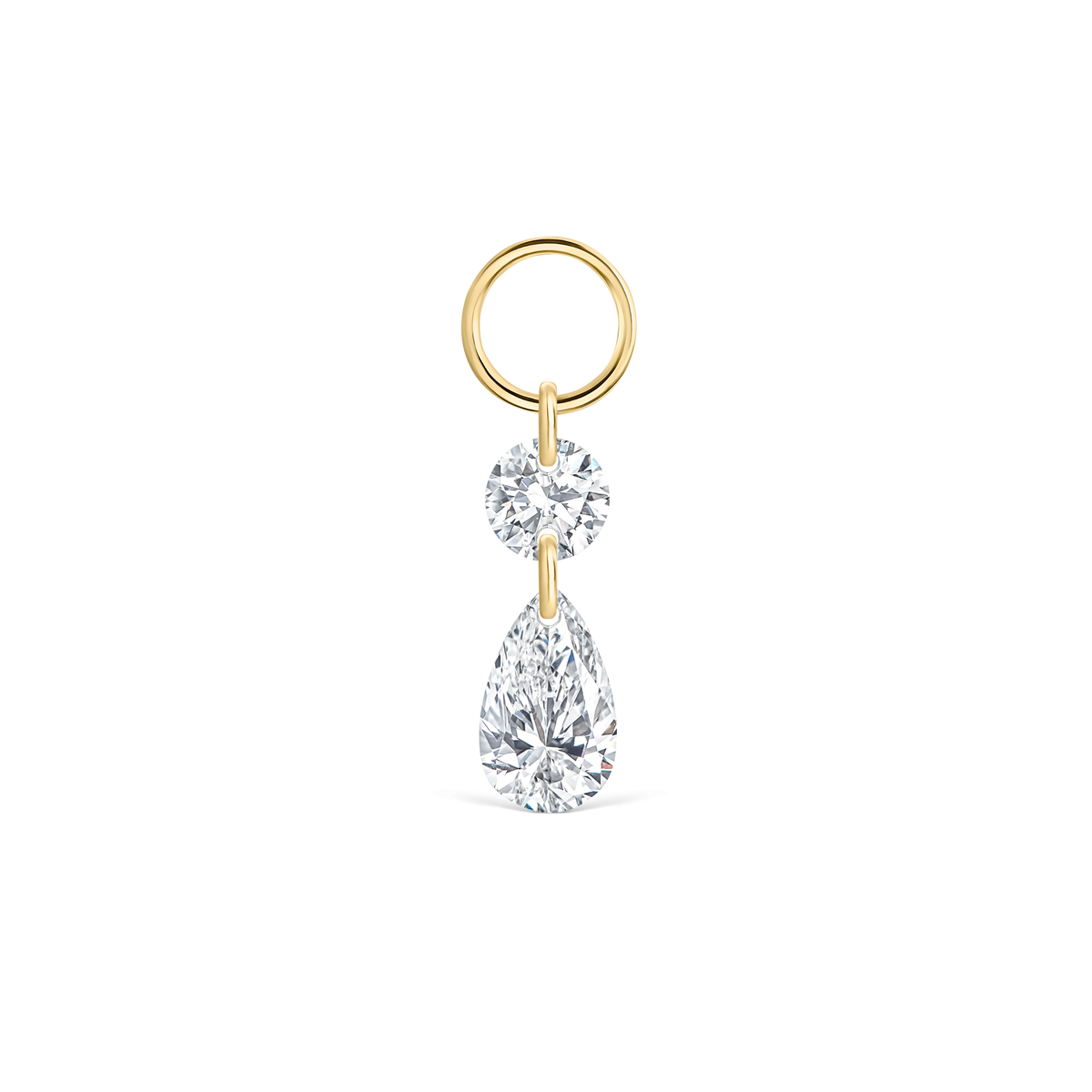 Floating Double Diamond Charm