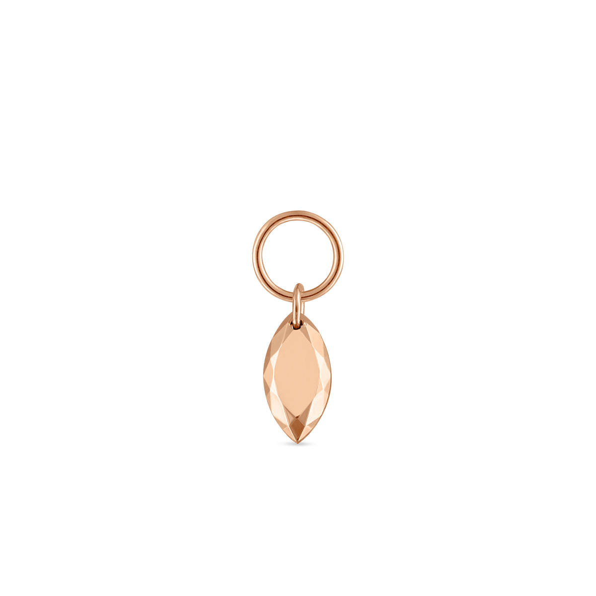 Faceted Gold Marquise Charm