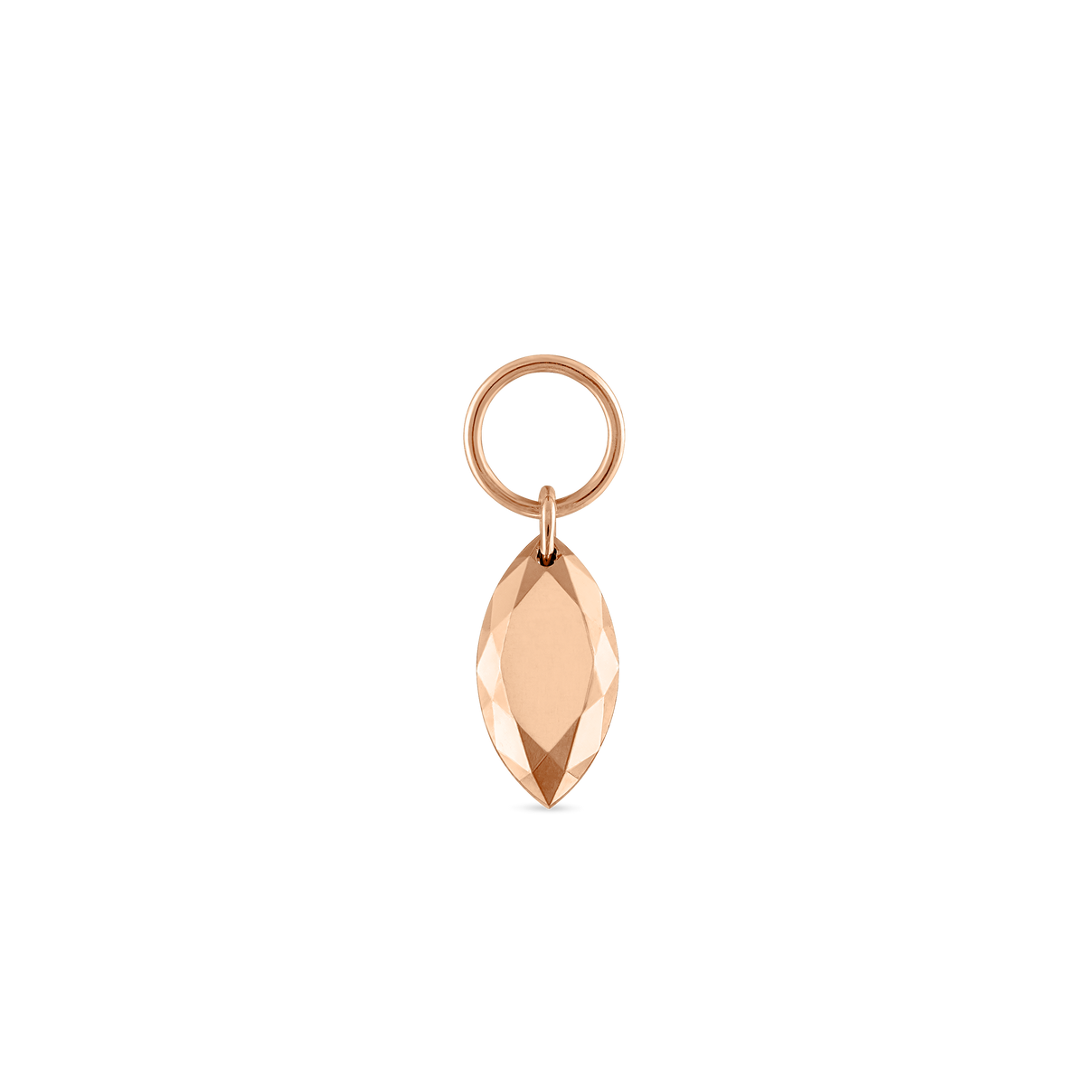 Faceted Gold Marquise Charm