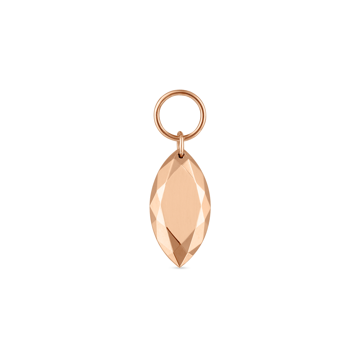 Faceted Gold Marquise Charm