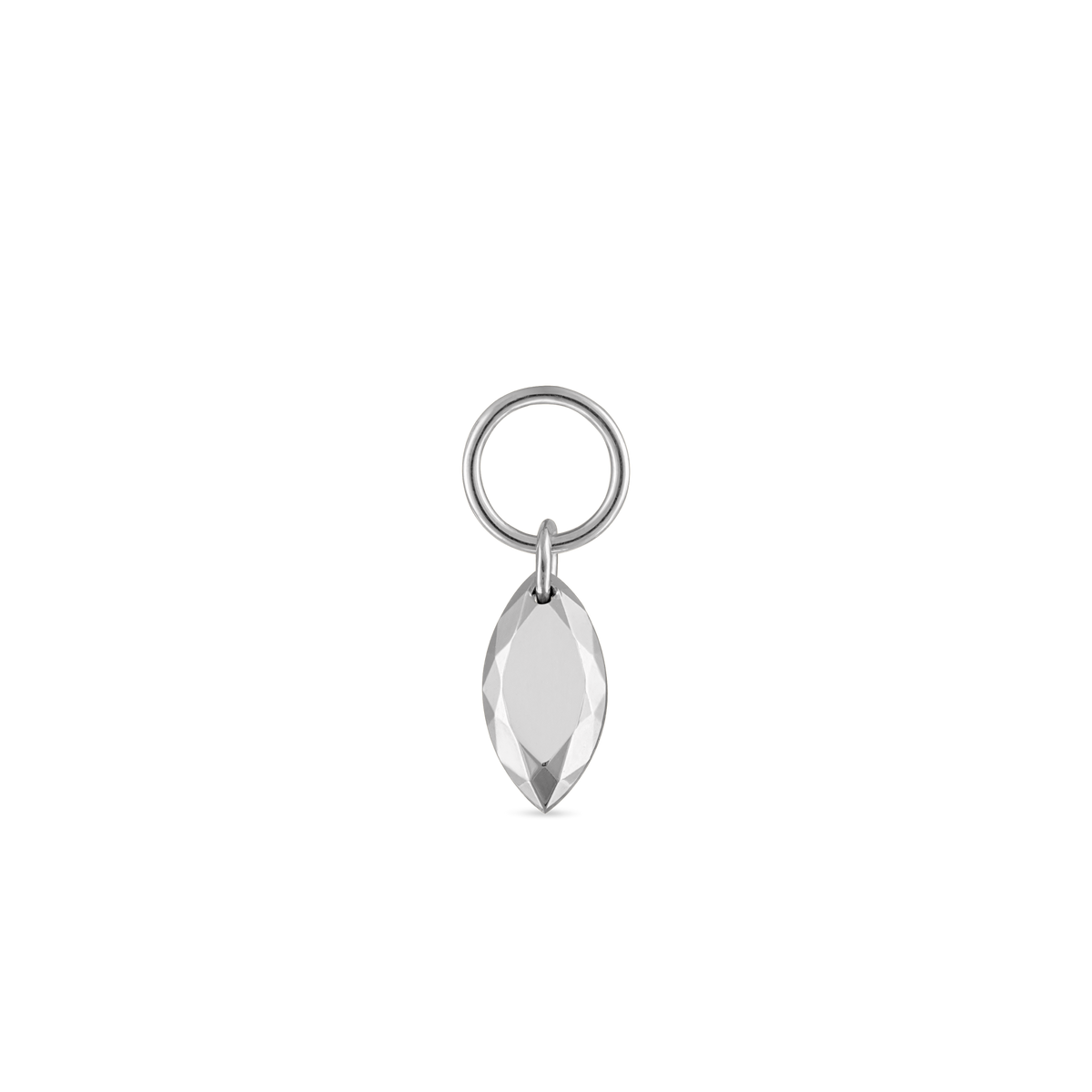 Faceted Gold Marquise Charm