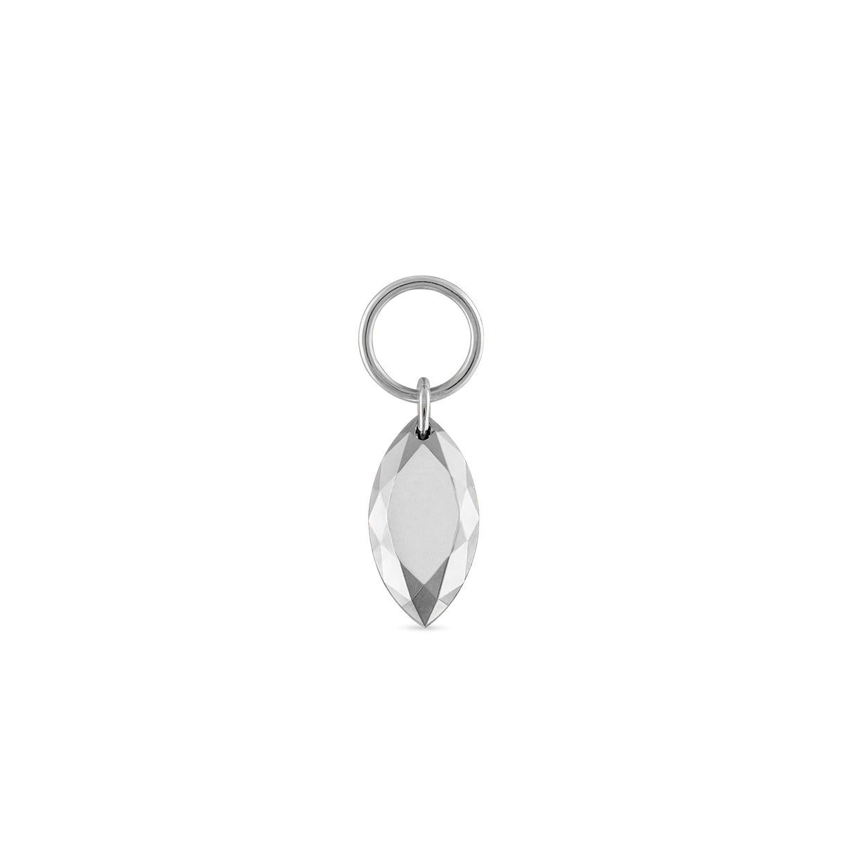 Faceted Gold Marquise Charm