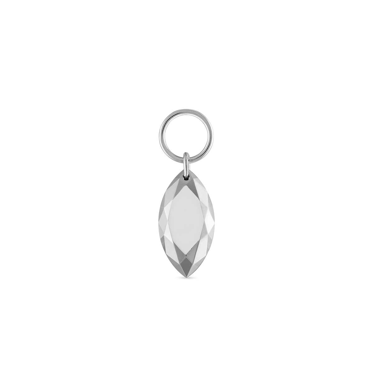 Faceted Gold Marquise Charm