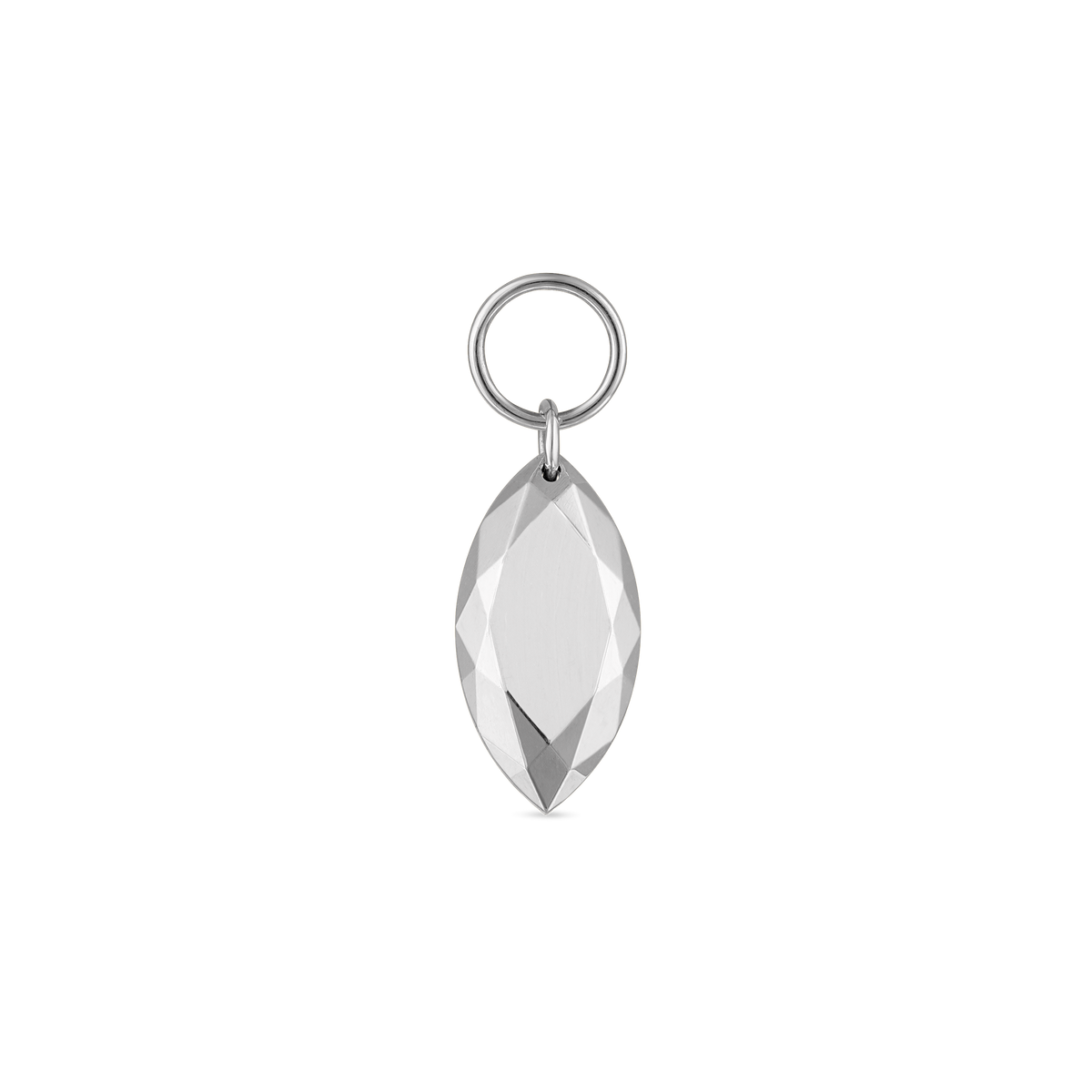 Faceted Gold Marquise Charm