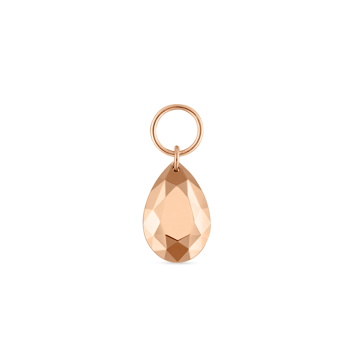 Faceted Gold Pear Charm