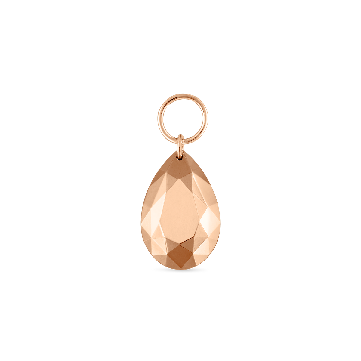 Faceted Gold Pear Charm