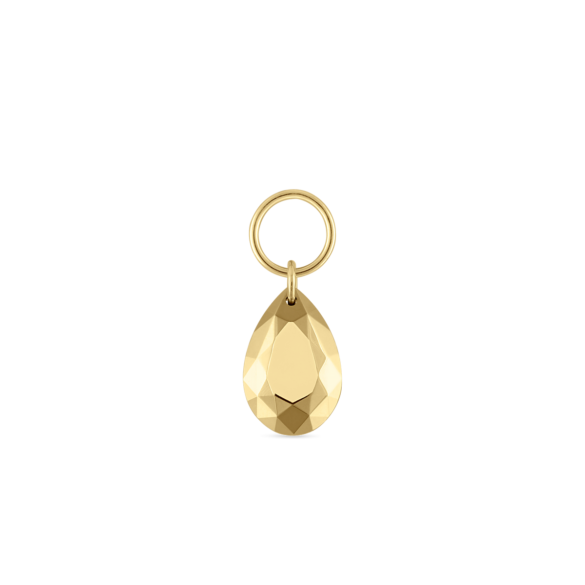 Faceted Gold Pear Charm