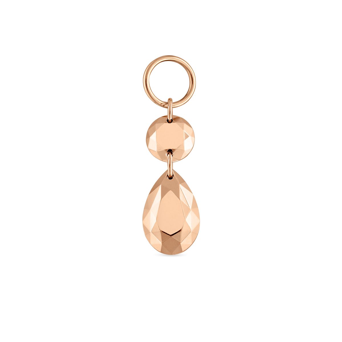 Double Faceted Gold Charm