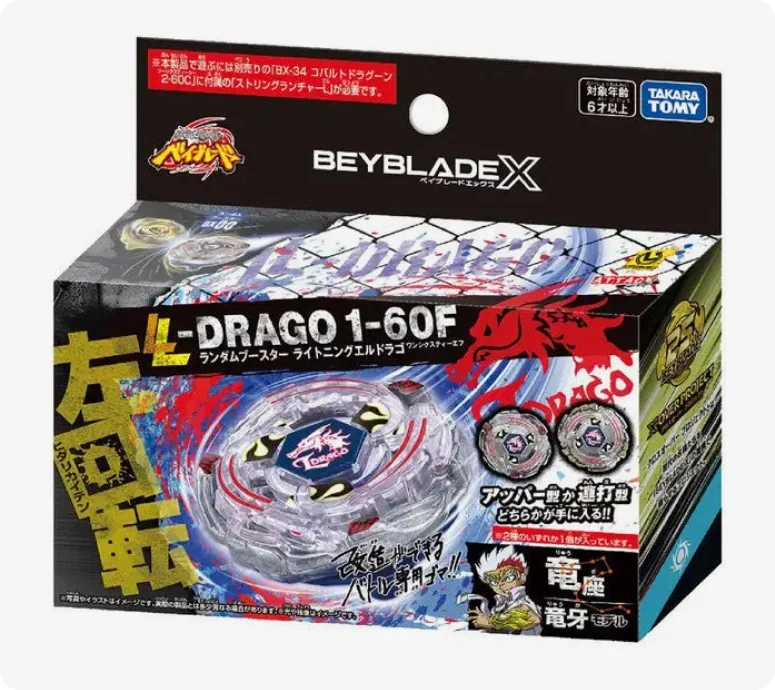 FullSet Takara Tomy Beyblade X BX-00 Lightning L-Drago 1-60F