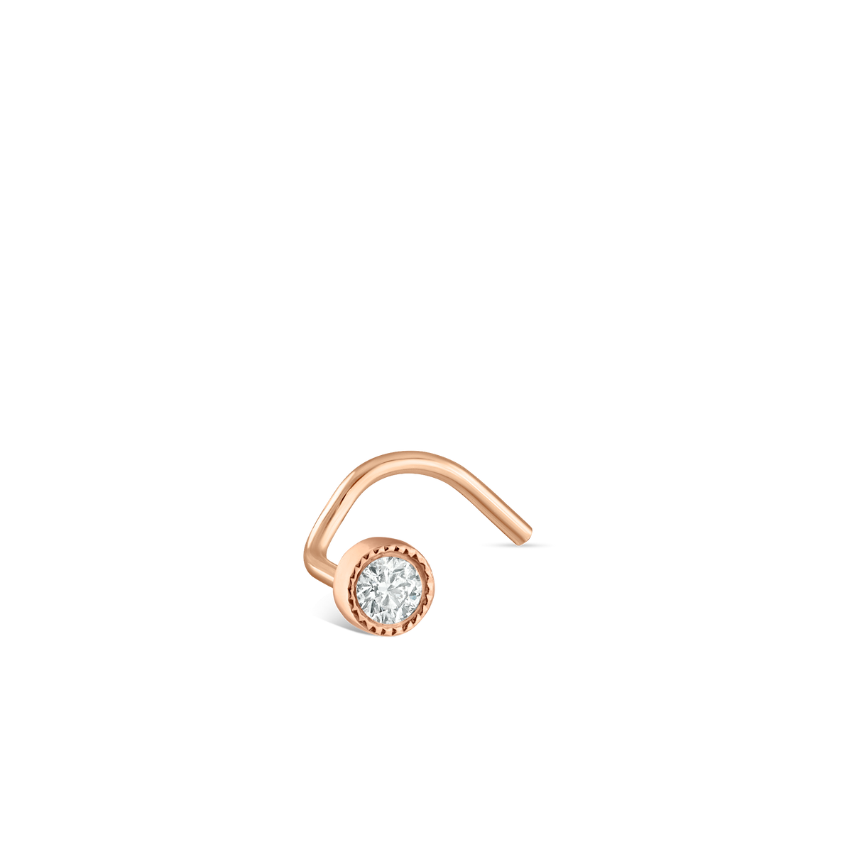 Diamond Scalloped Set Nostril Screw
