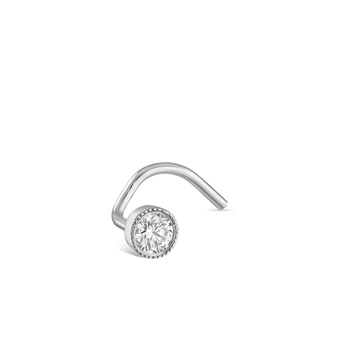 Diamond Scalloped Set Nostril Screw