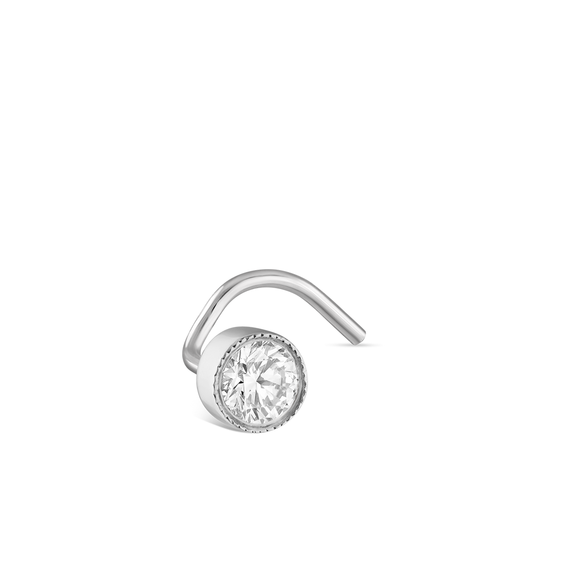 Diamond Scalloped Set Nostril Screw