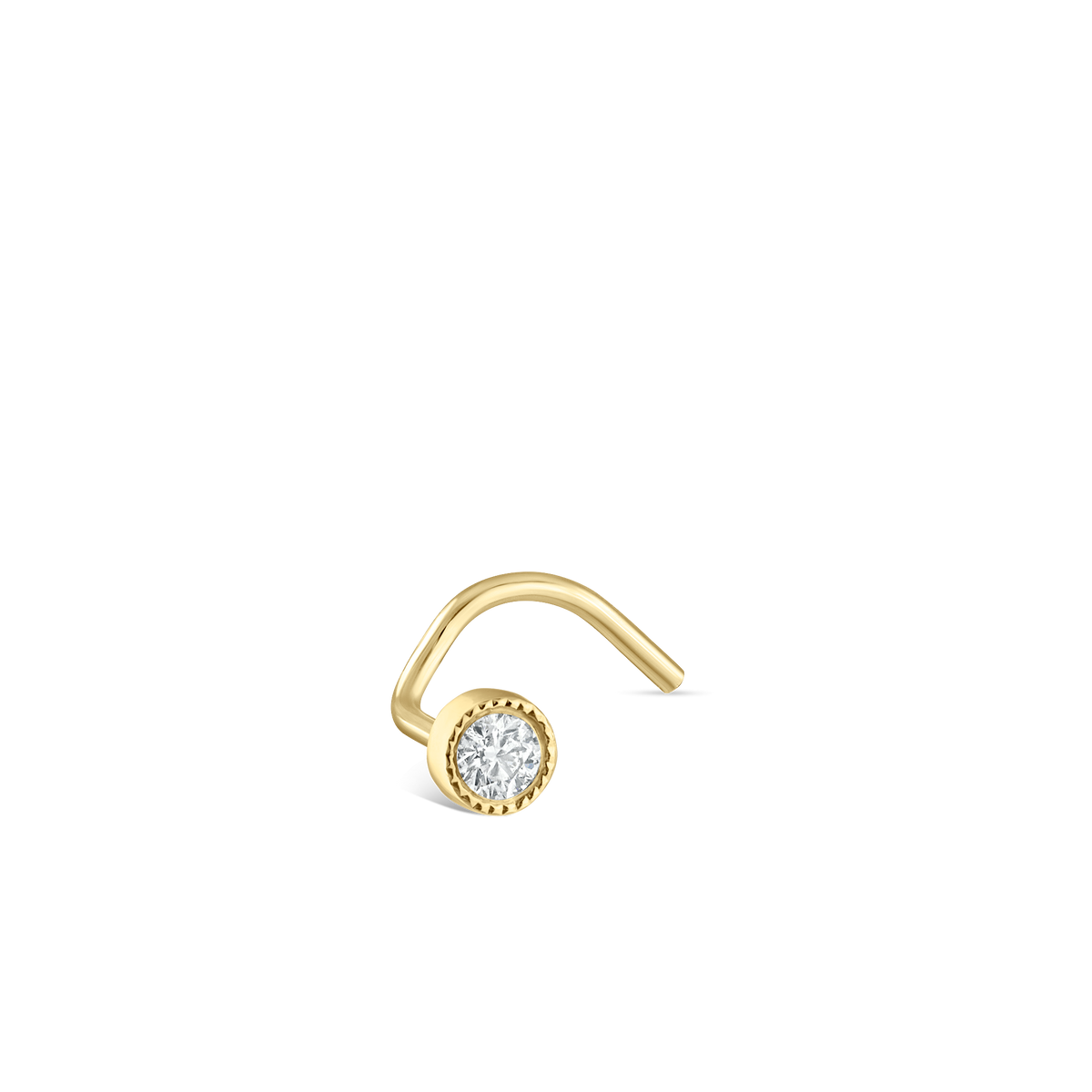 Diamond Scalloped Set Nostril Screw