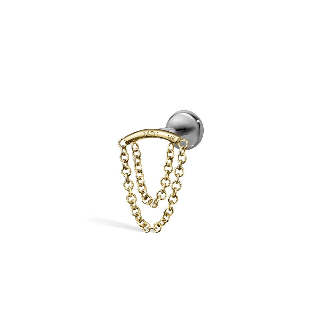 Double Chain Threaded Stud Drape With Titanium Backing