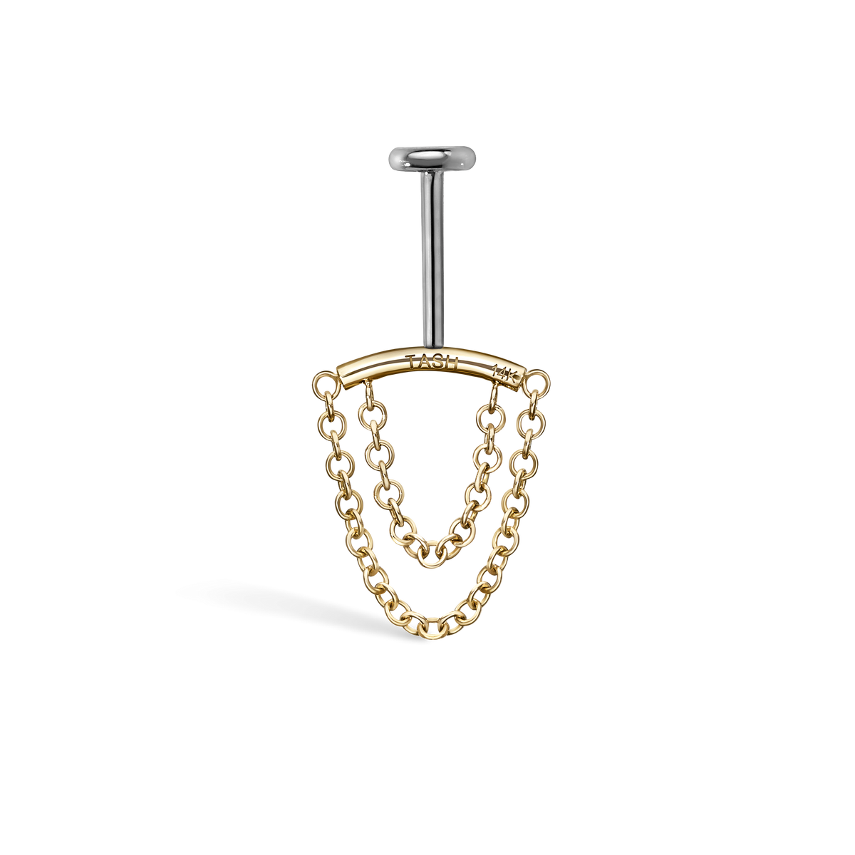 Double Chain Threaded Stud Drape With Titanium Backing