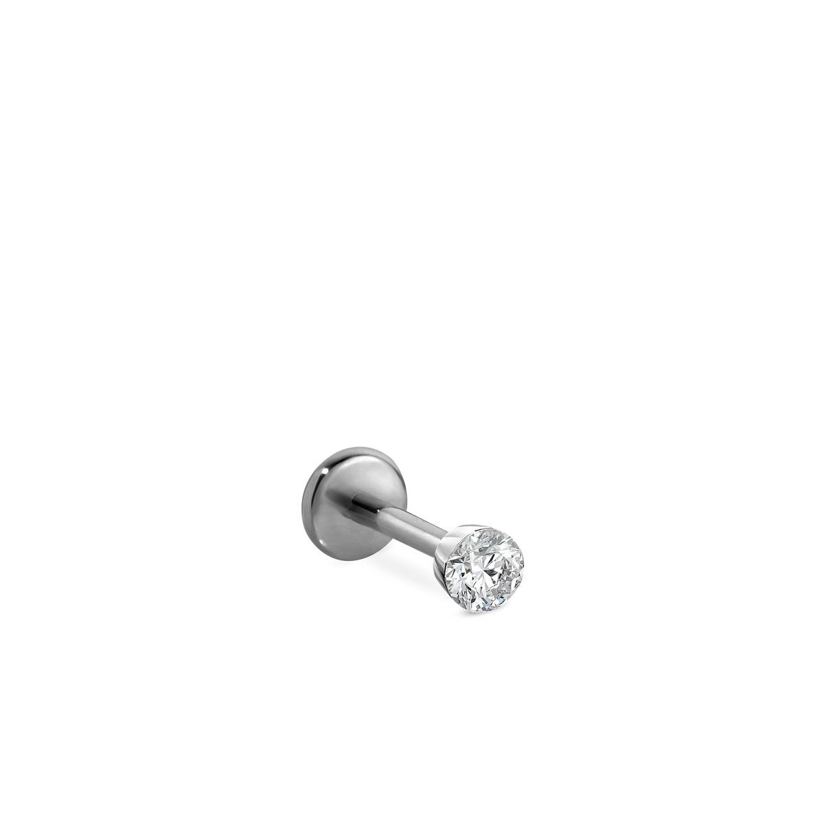 Invisible Set Diamond Threaded Stud Earring With Titanium Backing
