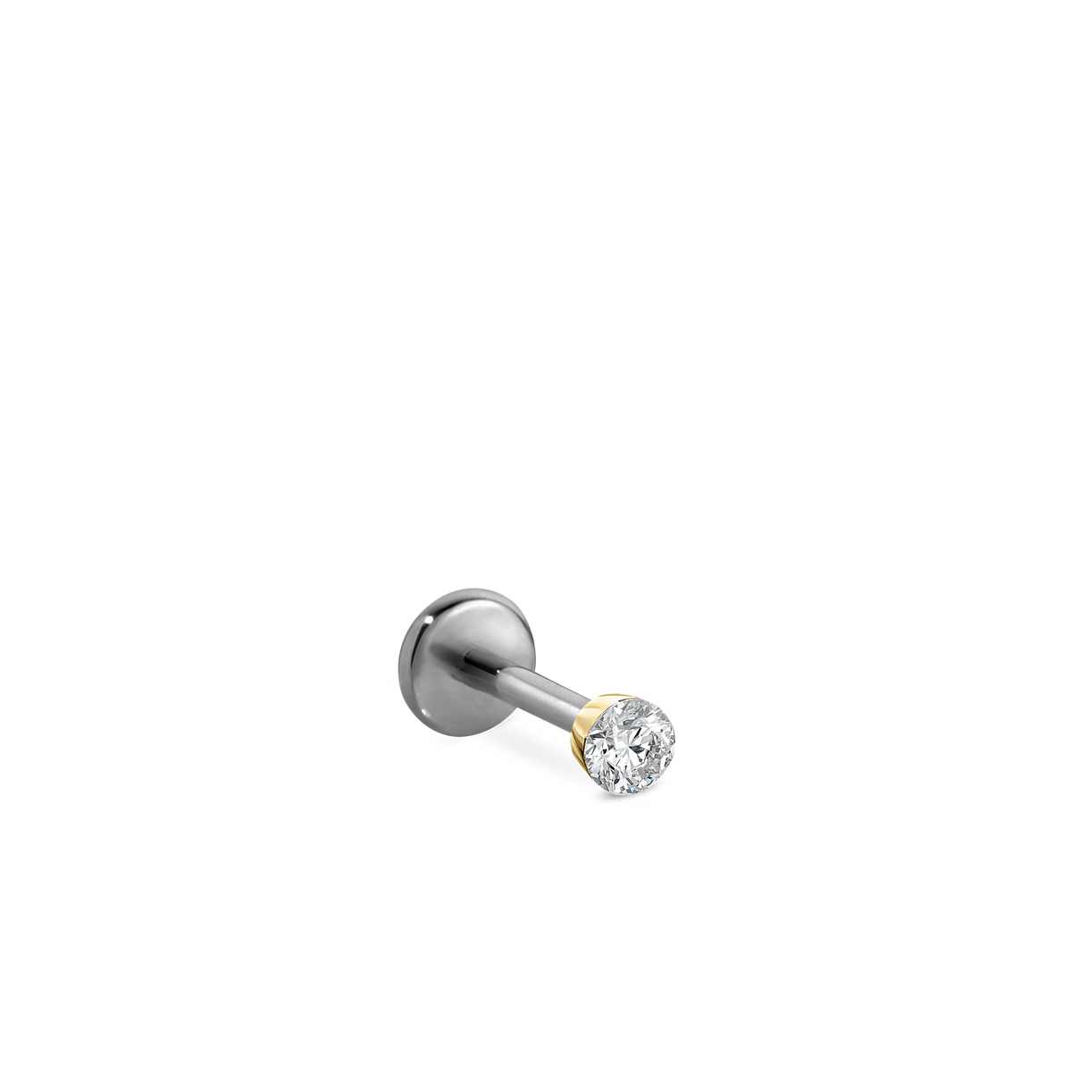 Invisible Set Diamond Threaded Stud Earring With Titanium Backing