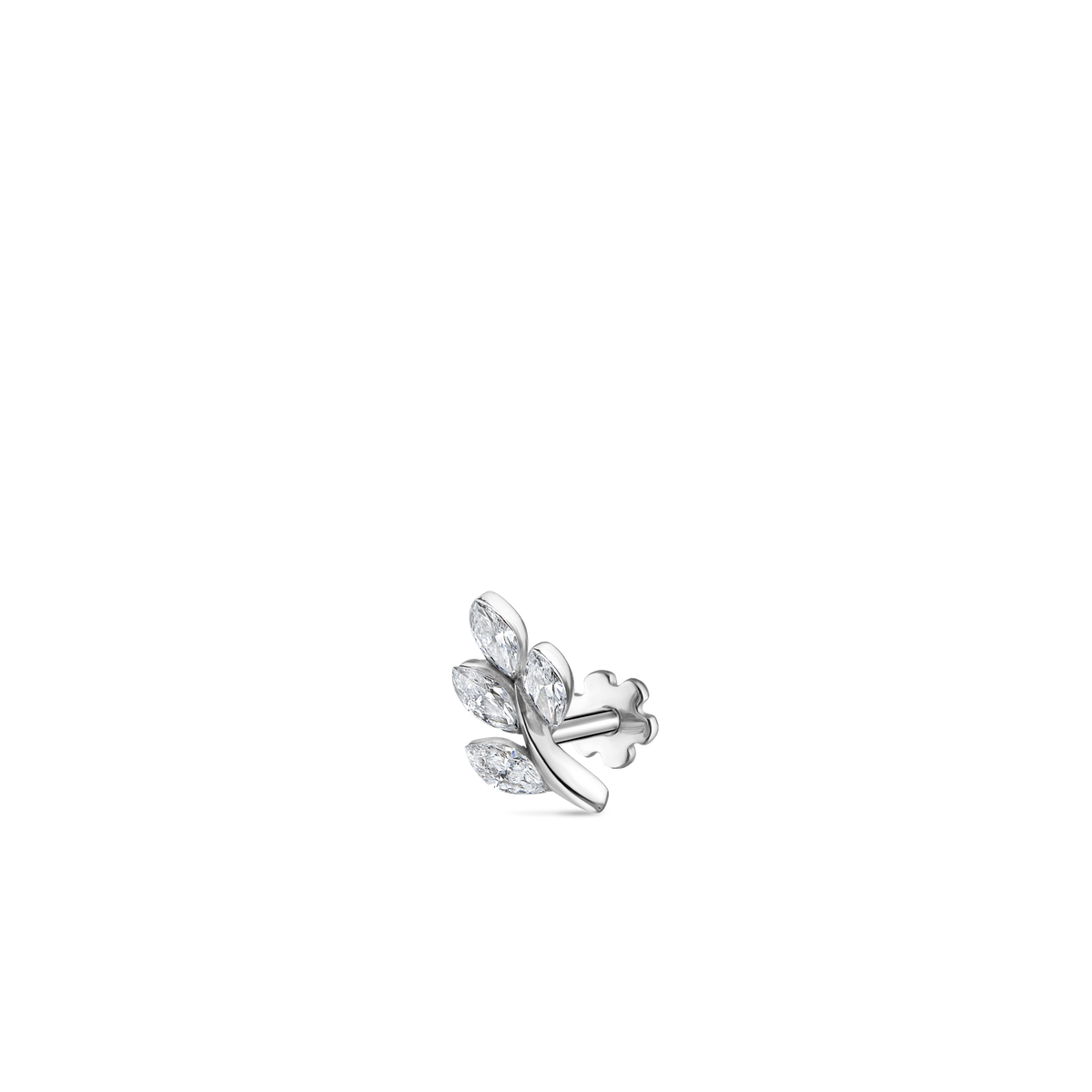 Diamond Vine Threaded Stud Earring