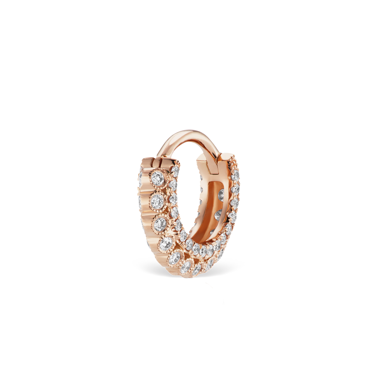 Diamond Double-sided Apsara Hoop Earring