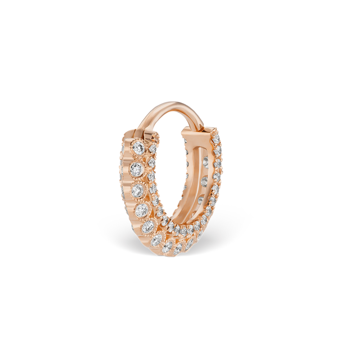 Diamond Double-sided Apsara Hoop Earring