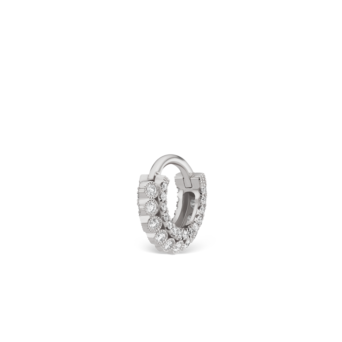 Diamond Double-sided Apsara Hoop Earring