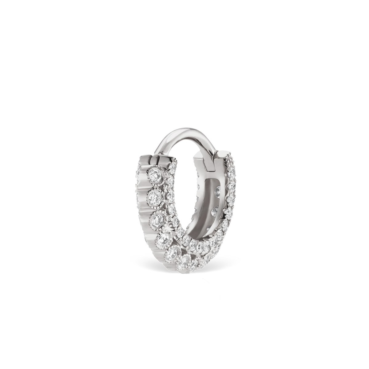 Diamond Double-sided Apsara Hoop Earring