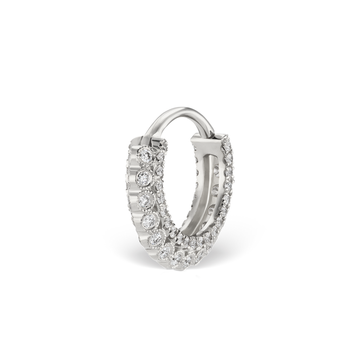Diamond Double-sided Apsara Hoop Earring