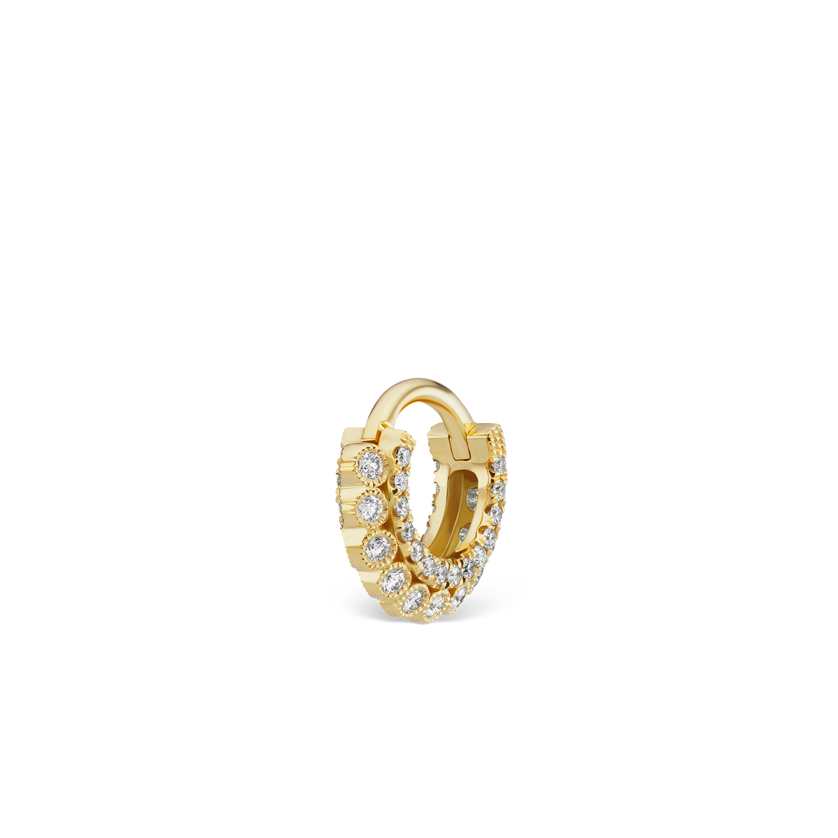 Diamond Double-sided Apsara Hoop Earring
