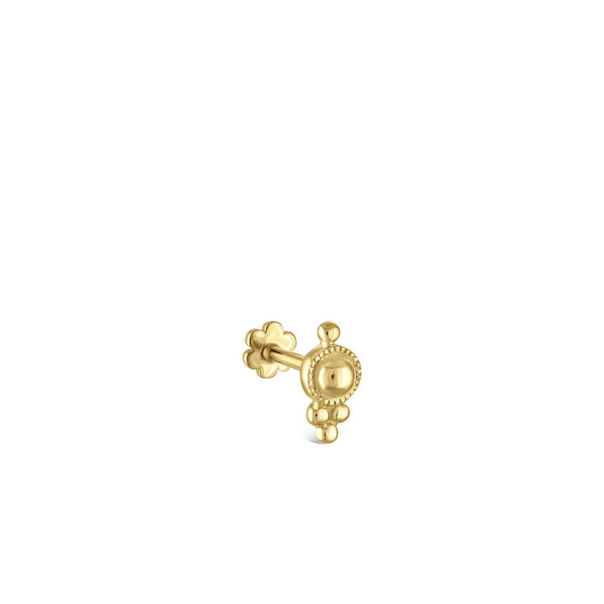 Four Ball Trinity Threaded Stud Earring