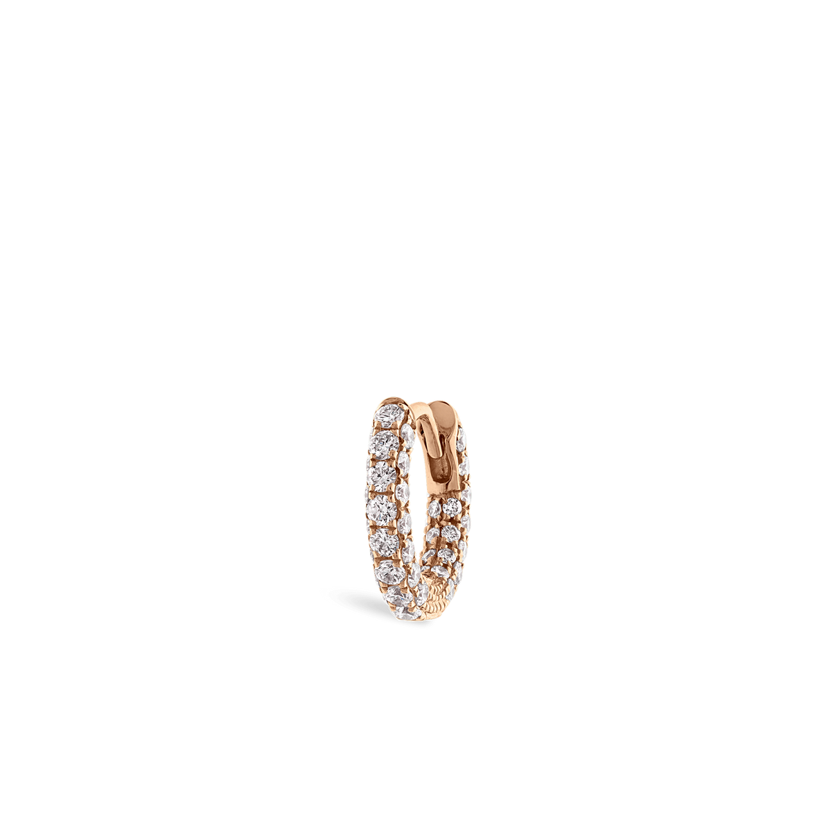 Diamond Five Row Pavé Hoop Earring (Bottom Hinge)