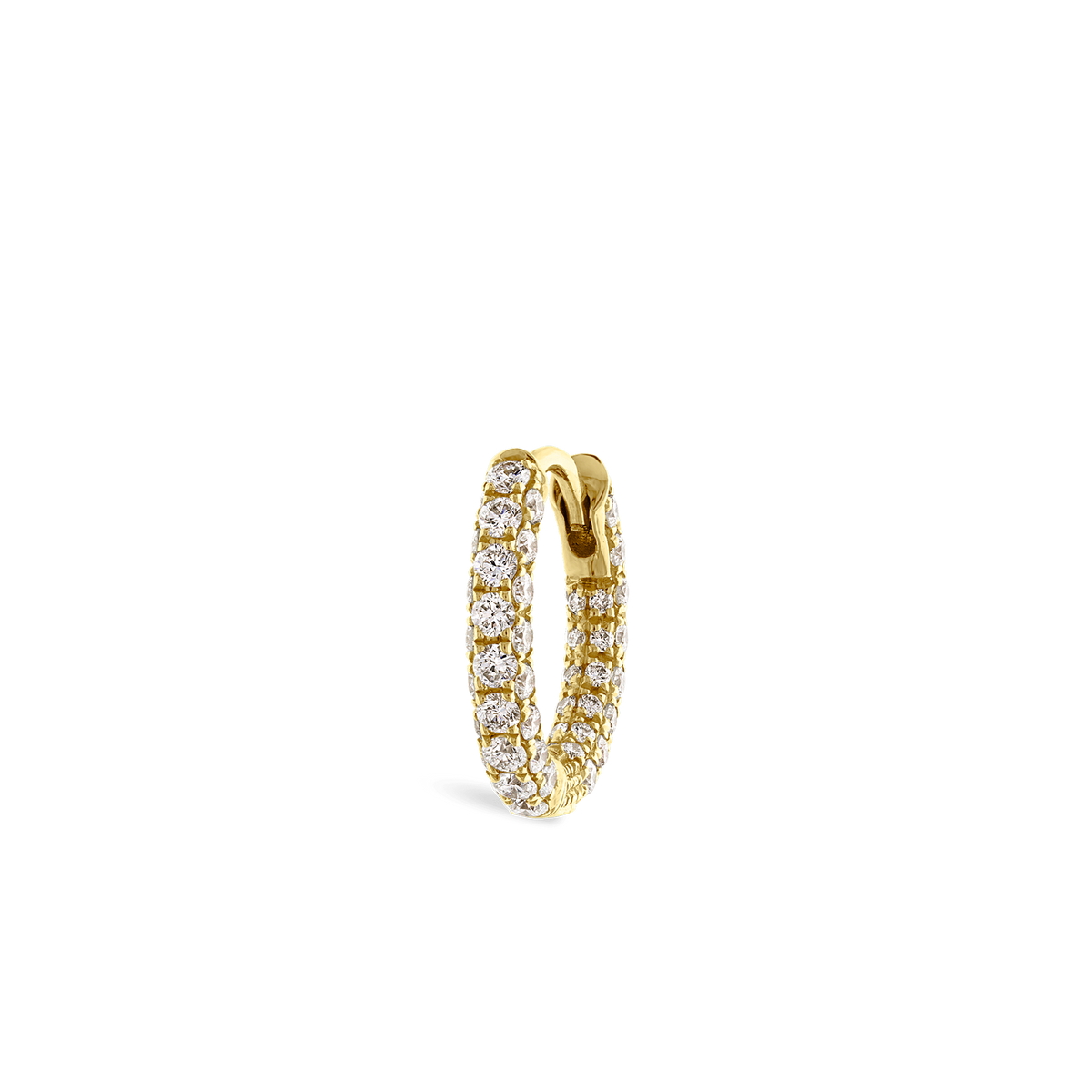 Diamond Five Row Pavé Hoop Earring (Bottom Hinge)