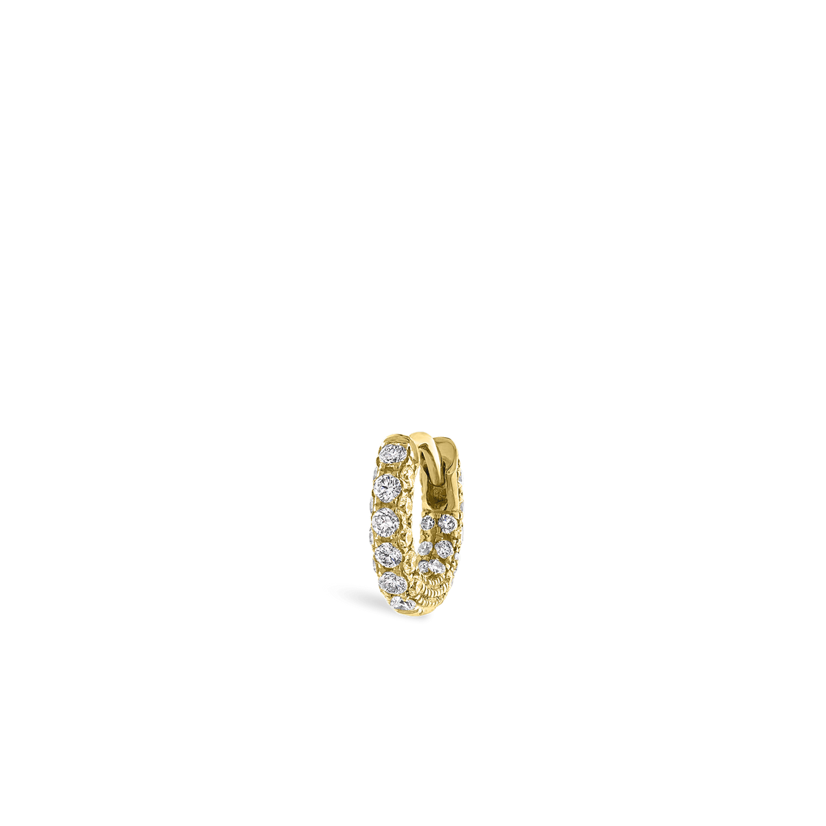 Diamond Five Row Pavé Hoop Earring (Bottom Hinge)