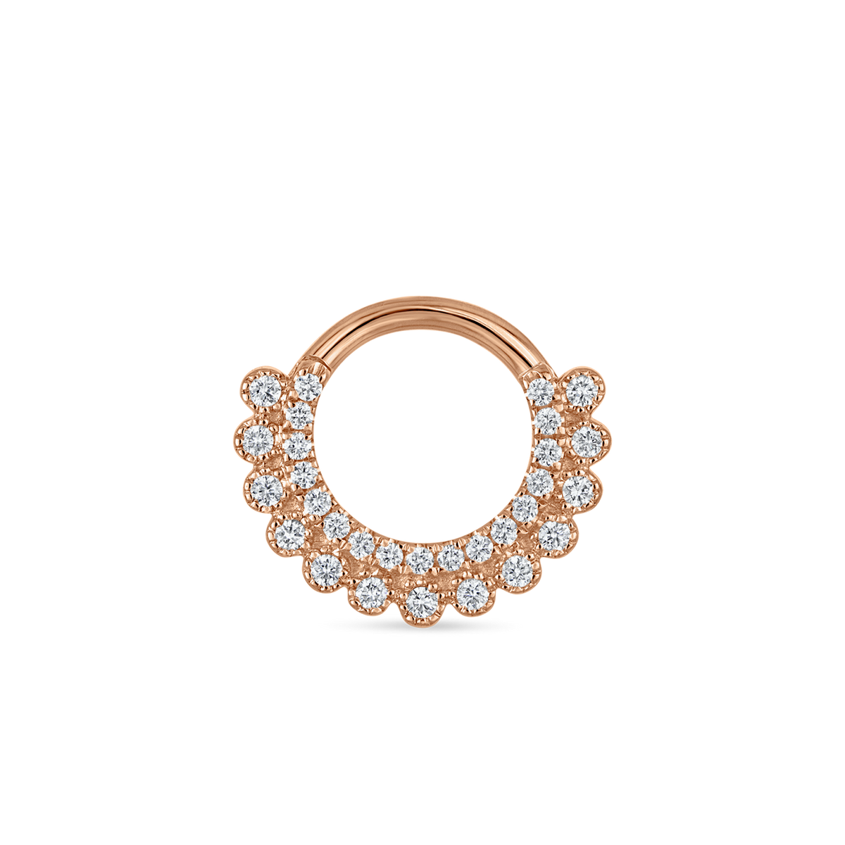 Cubic Zirconia Apsara Hoop Earring