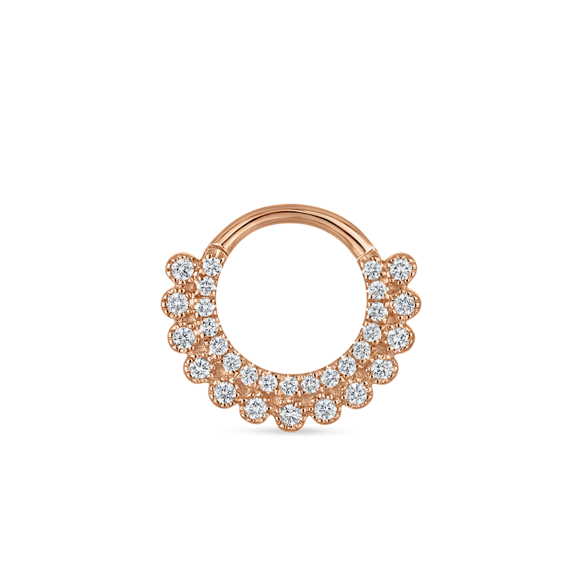 Cubic Zirconia Apsara Hoop Earring